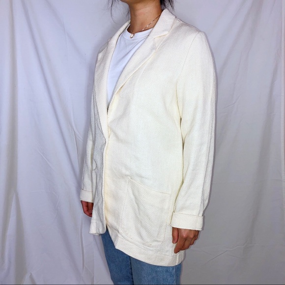 NWOT Hemp/ Organic Cotton White/ Cream Blazer - Picture 3 of 5